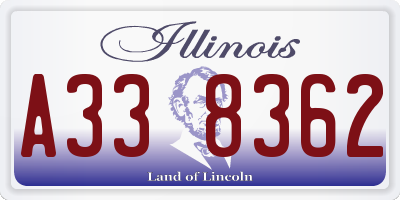 IL license plate A338362