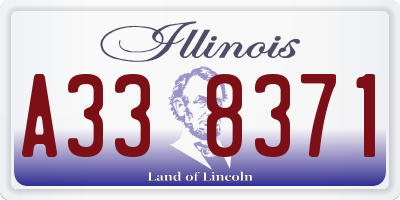 IL license plate A338371