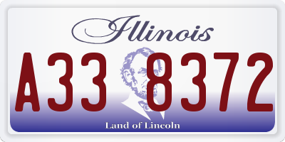 IL license plate A338372