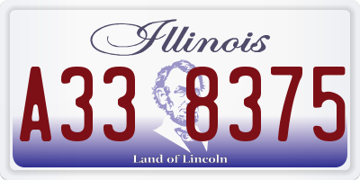 IL license plate A338375