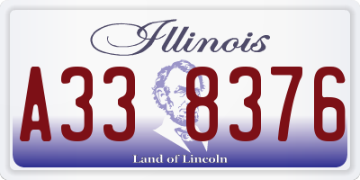 IL license plate A338376
