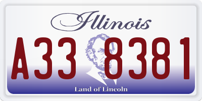IL license plate A338381