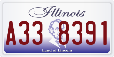 IL license plate A338391