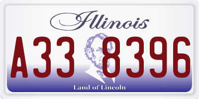 IL license plate A338396