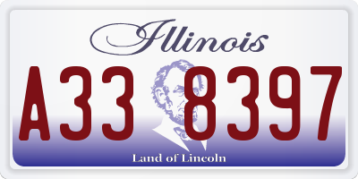 IL license plate A338397