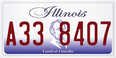 IL license plate A338407