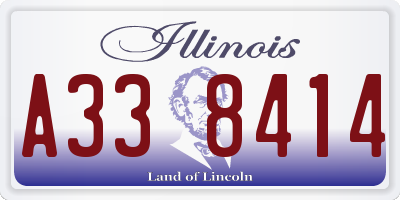 IL license plate A338414