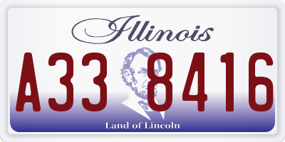 IL license plate A338416