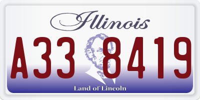 IL license plate A338419