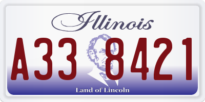 IL license plate A338421