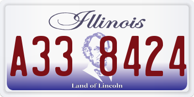 IL license plate A338424