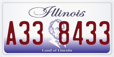 IL license plate A338433