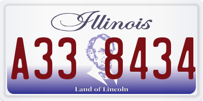 IL license plate A338434