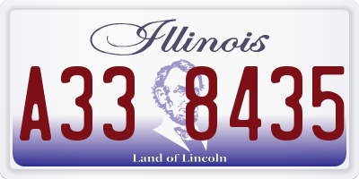IL license plate A338435