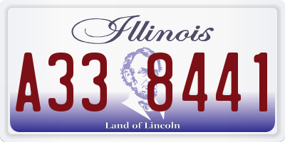 IL license plate A338441