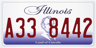 IL license plate A338442