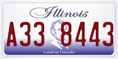 IL license plate A338443