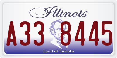 IL license plate A338445