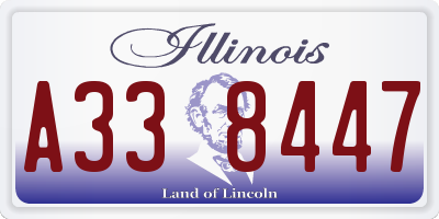 IL license plate A338447
