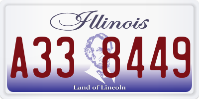 IL license plate A338449