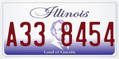IL license plate A338454