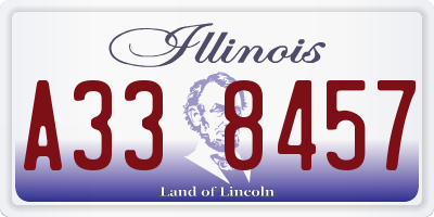 IL license plate A338457