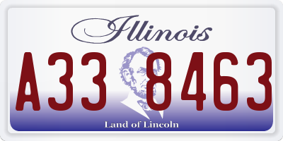 IL license plate A338463