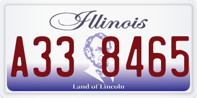 IL license plate A338465
