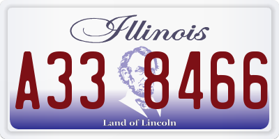 IL license plate A338466