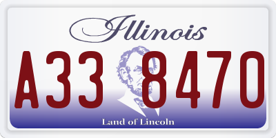 IL license plate A338470