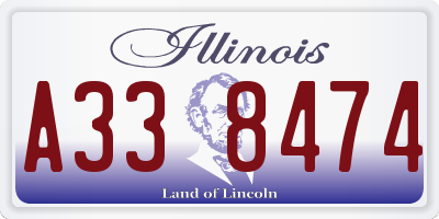 IL license plate A338474