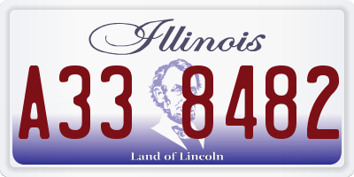 IL license plate A338482