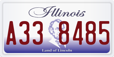 IL license plate A338485