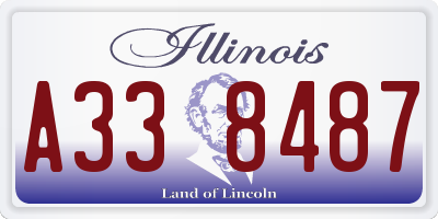 IL license plate A338487