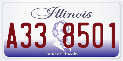 IL license plate A338501