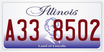 IL license plate A338502