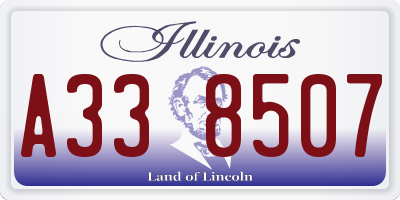 IL license plate A338507