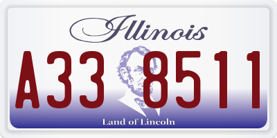 IL license plate A338511