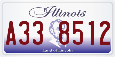 IL license plate A338512