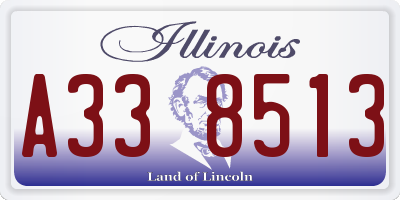 IL license plate A338513