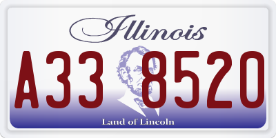 IL license plate A338520