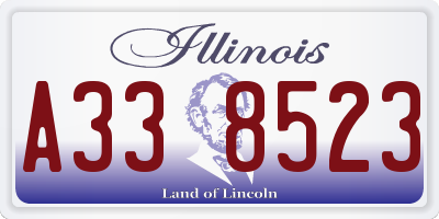 IL license plate A338523