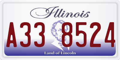 IL license plate A338524