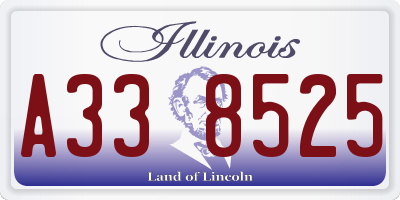 IL license plate A338525