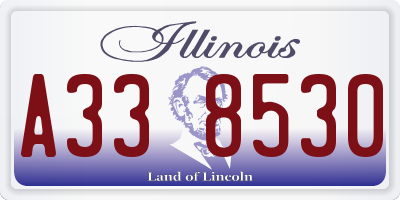 IL license plate A338530
