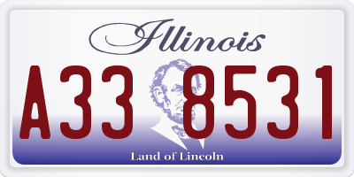 IL license plate A338531