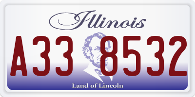 IL license plate A338532
