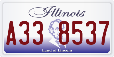 IL license plate A338537