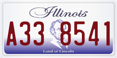 IL license plate A338541