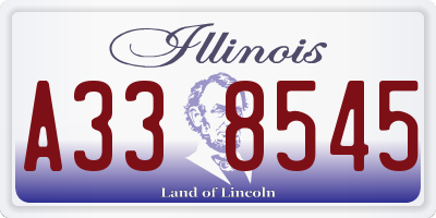 IL license plate A338545